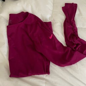 NIKE dri-fit magenta long sleeve